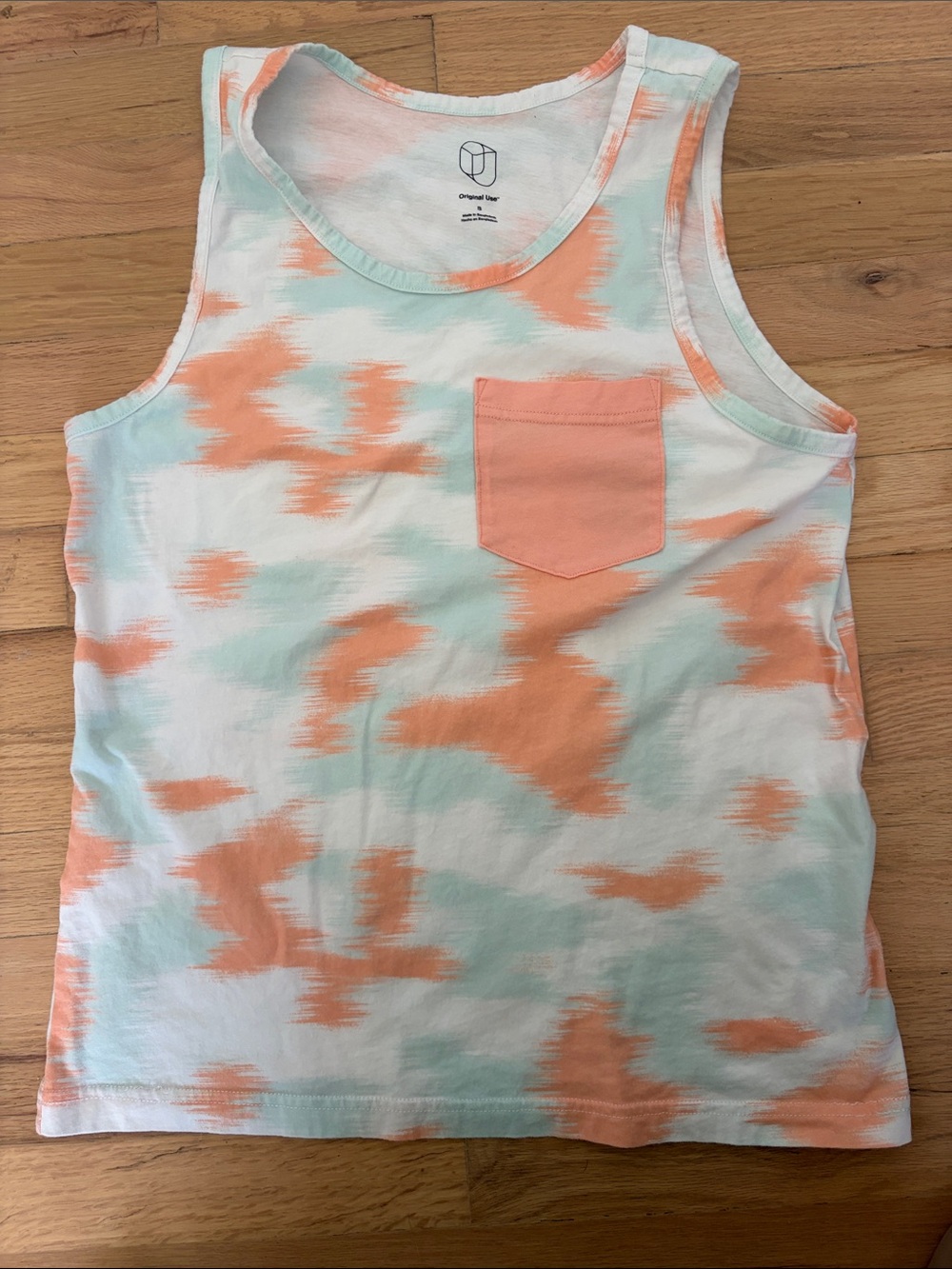 Original Use Peach & Mint Tie-Dye Pocket Tank Top